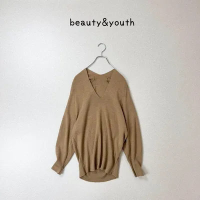 BEAUTY&YOUTH ウールミックス Vネック ニット セーター