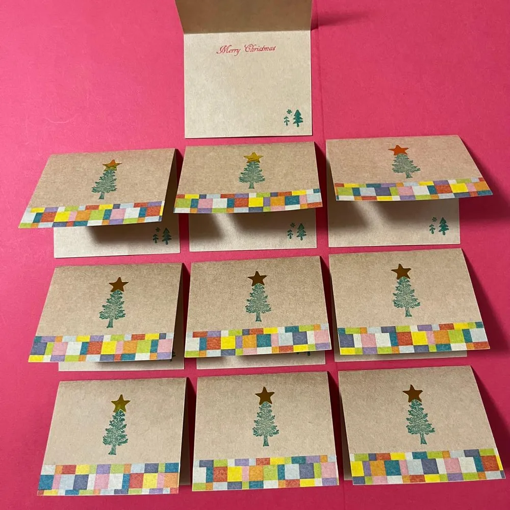 B.メッセージカード クリスマスカード 10枚 ハンドメイド