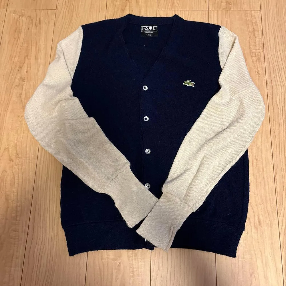 LACOSTE FAΦE コラボ カーディガン バイカラー