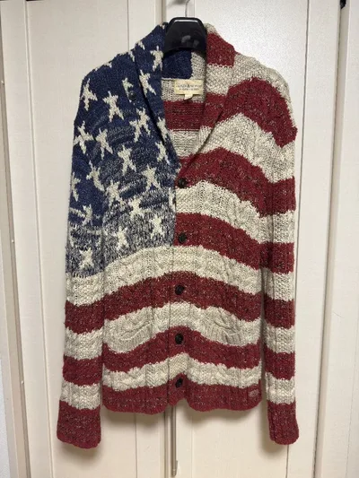DENIM&SUPPLY RALPH LAUREN 星条旗柄 カーディガン L