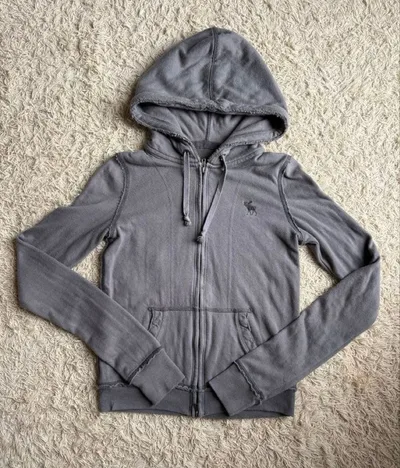 Abercrombie & Fitch ジップアップパーカー S グレー