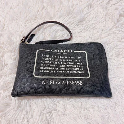 COACH コーチ ポーチ クラッチバッグ ブラック