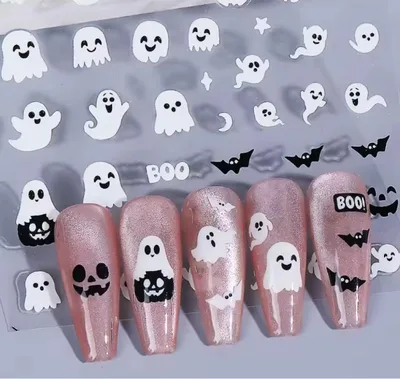 ネイルシール ゴースト デコ ハロウィン おばけ ネイル シール 蓄光
