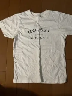 MOUSSY ロゴプリント Tシャツ ホワイト