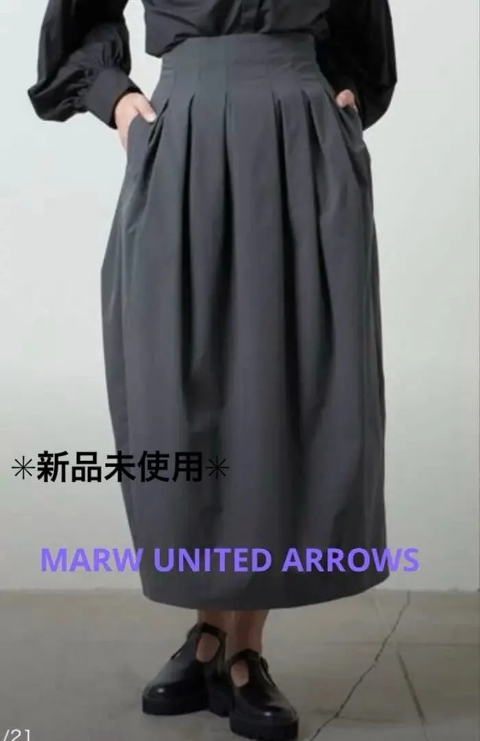 ✳︎新品未使用✳︎<MARW UNITED ARROWS>ダークグレー スカート38