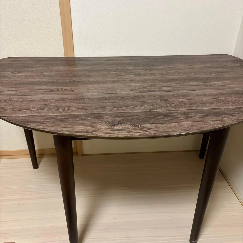 【引取り限定】 半円 オシャレ ダイニングテーブル
