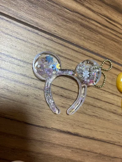 レジン製 キーホルダー ストラップ クリア