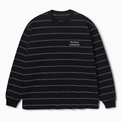 ENNOY PANEL BORDER L/S T-SHIRT (BLACK) L