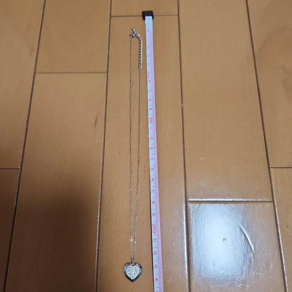 ハート ネックレス シルバー スワロフスキー グルーデコ