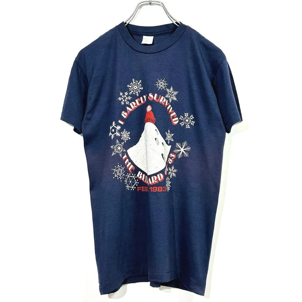 1983年ヴィンテージTシャツ 企業物 キャラ ネイビー Made in USA