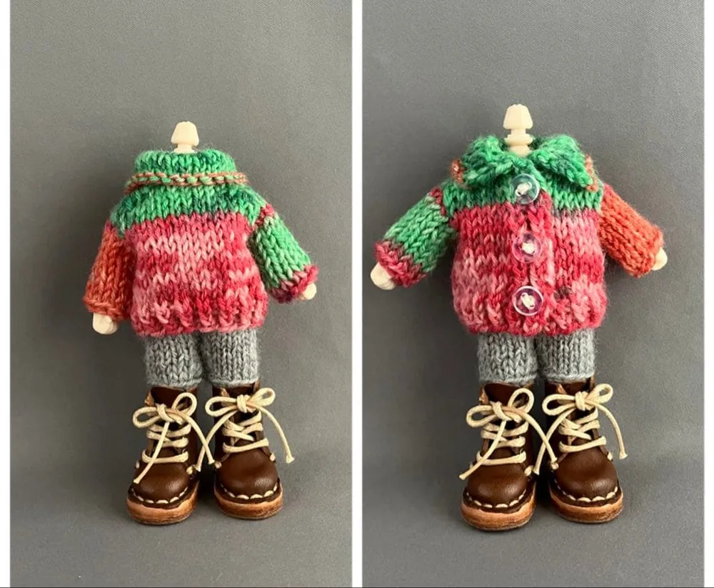 ハンドメイド ニットカーディガン オビツ11用 261026 05