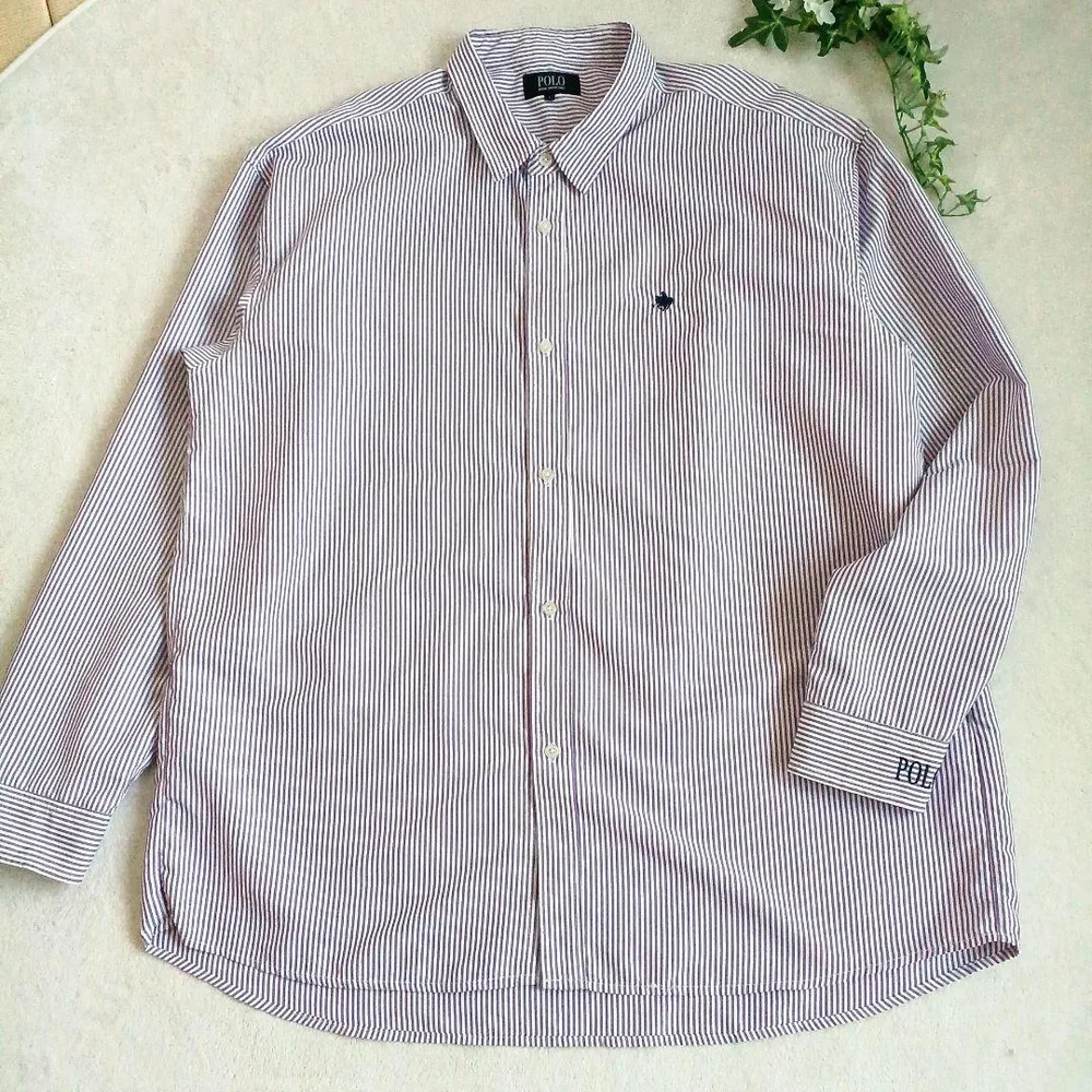 POLO BRITISH COUNTRY SPIRIT ストライプシャツ L