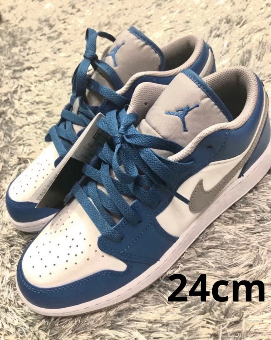 NIKE AIR JORDAN 1 LOW TRUE BLUE 24cm
