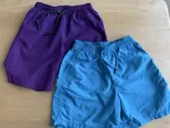 キッズ ハーフパンツ 2枚セット ブルー パープル GU バースデイ