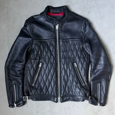 JACKROSE 羊革 キルティング シングルライダース 黒 4 L