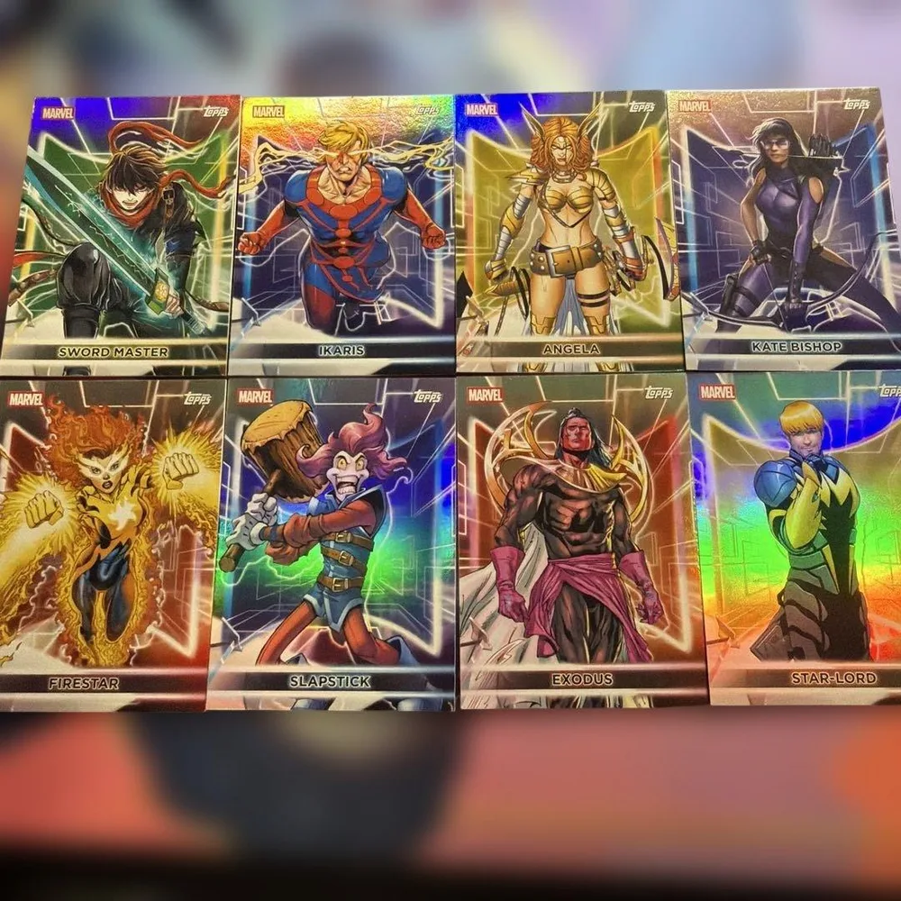 Marvel Topps NEON rainbow Foil 8枚セット