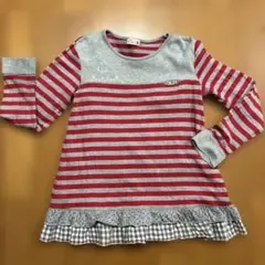 trois lapins KP 長袖カットソー ボーダー 130cm