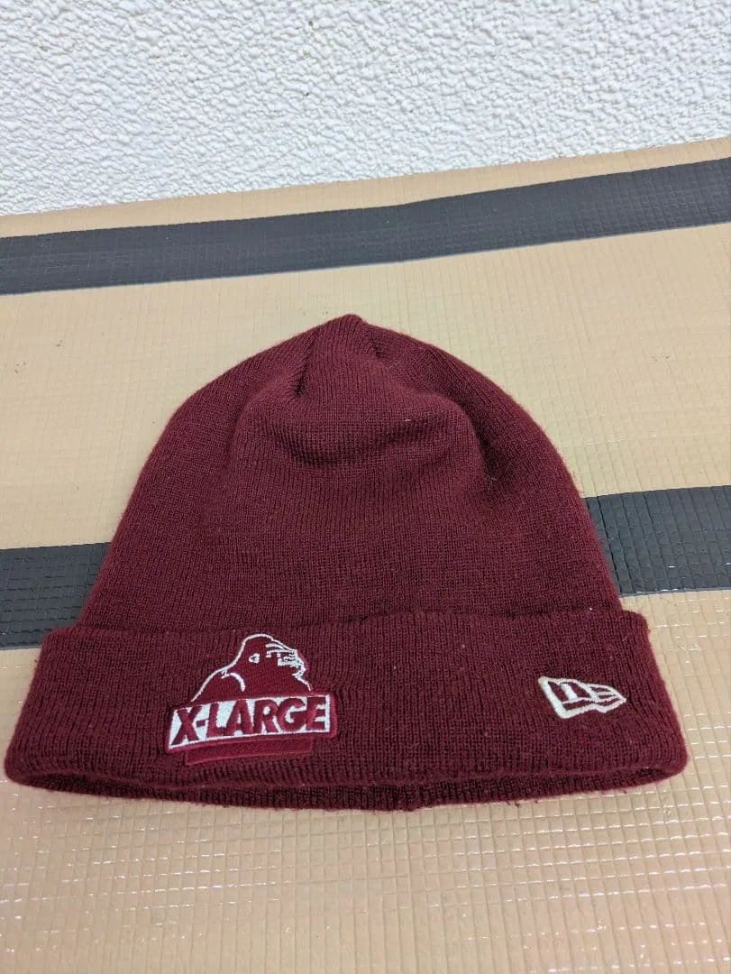 X-LARGE NEW ERA ニット帽 ビーニー ボルドー