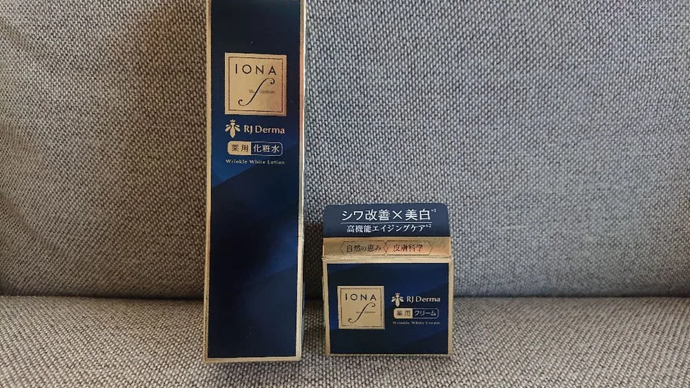 新品イオナf RJダーマローション120mlリンクルホワイトクリーム44gセット