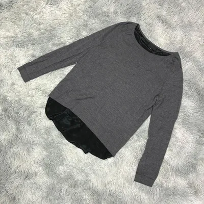 UNTITLED ニット セーター XL グレー ブラック ウール混 上品