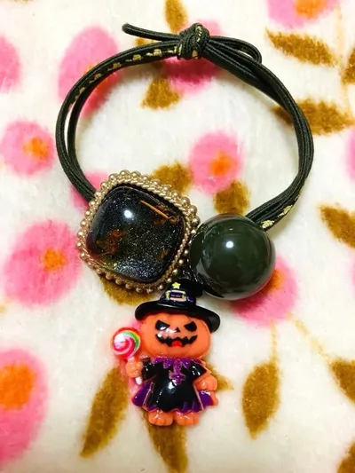 SALE ハンドメイド ハロウィン かぼちゃ おばけ ヘアゴム ②