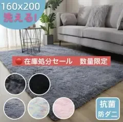 ラグ カーペット 人気厚手 2畳 防音 滑り止め 洗える 160×200新品