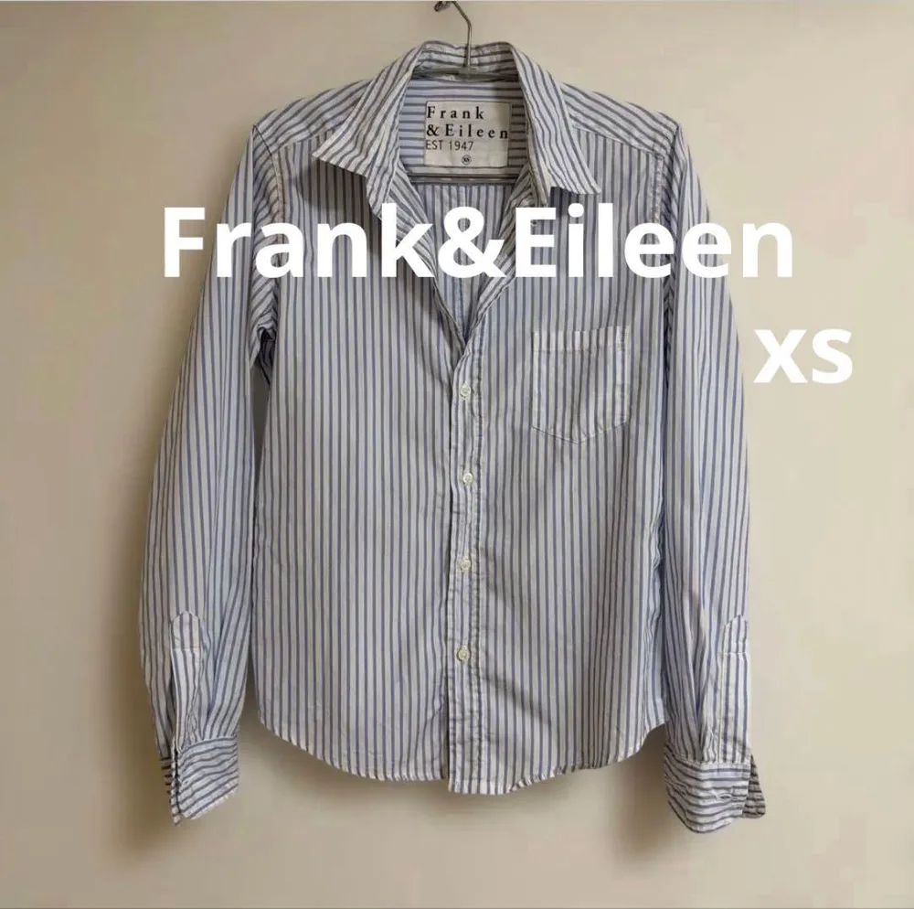 Frank&Eileen ストライプシャツ 長袖 ブラウス ブルー ホワイト