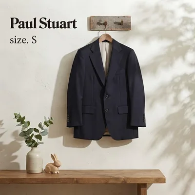 Paul Stuart ポールスチュアート テーラードジャケット S 濃紺 美品