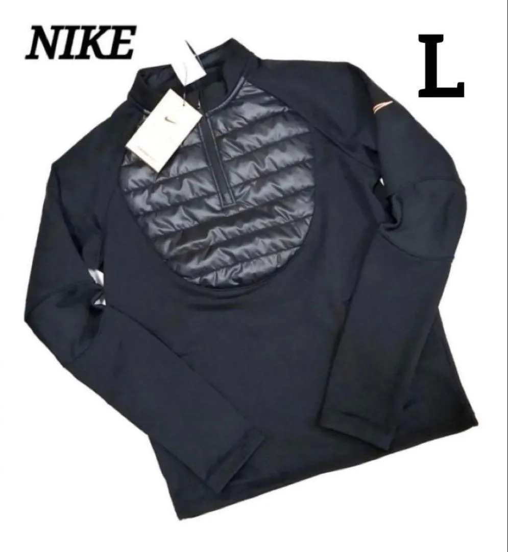 NIKE Lサイズ メンズサッカー ハーフジップトップス 裏起毛 ドリルトップ