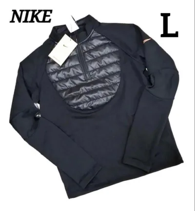 NIKE Lサイズ メンズサッカー ハーフジップトップス 裏起毛 ドリルトップ
