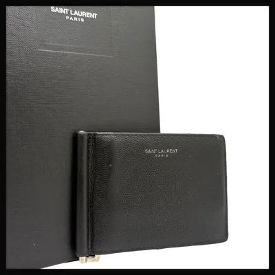 Saint Laurent サンローラン マネークリップ キャビアスキン