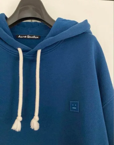 アクネストゥディオズ Acne Studios フェイスパッチ パーカー ブルー