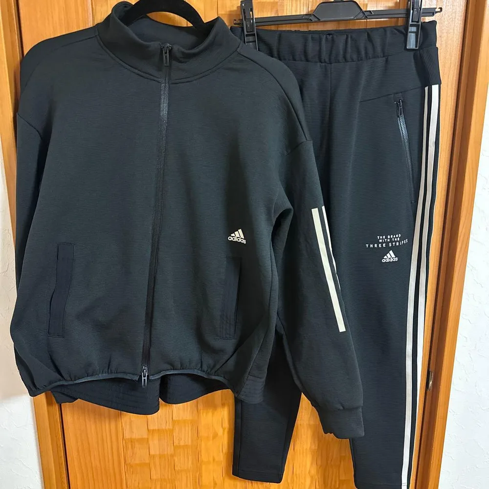 adidas ジャージ 上下セット ブラック S L パンツ パーカー
