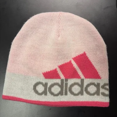 Y2K adidas ニット帽 ビーニー ピンク