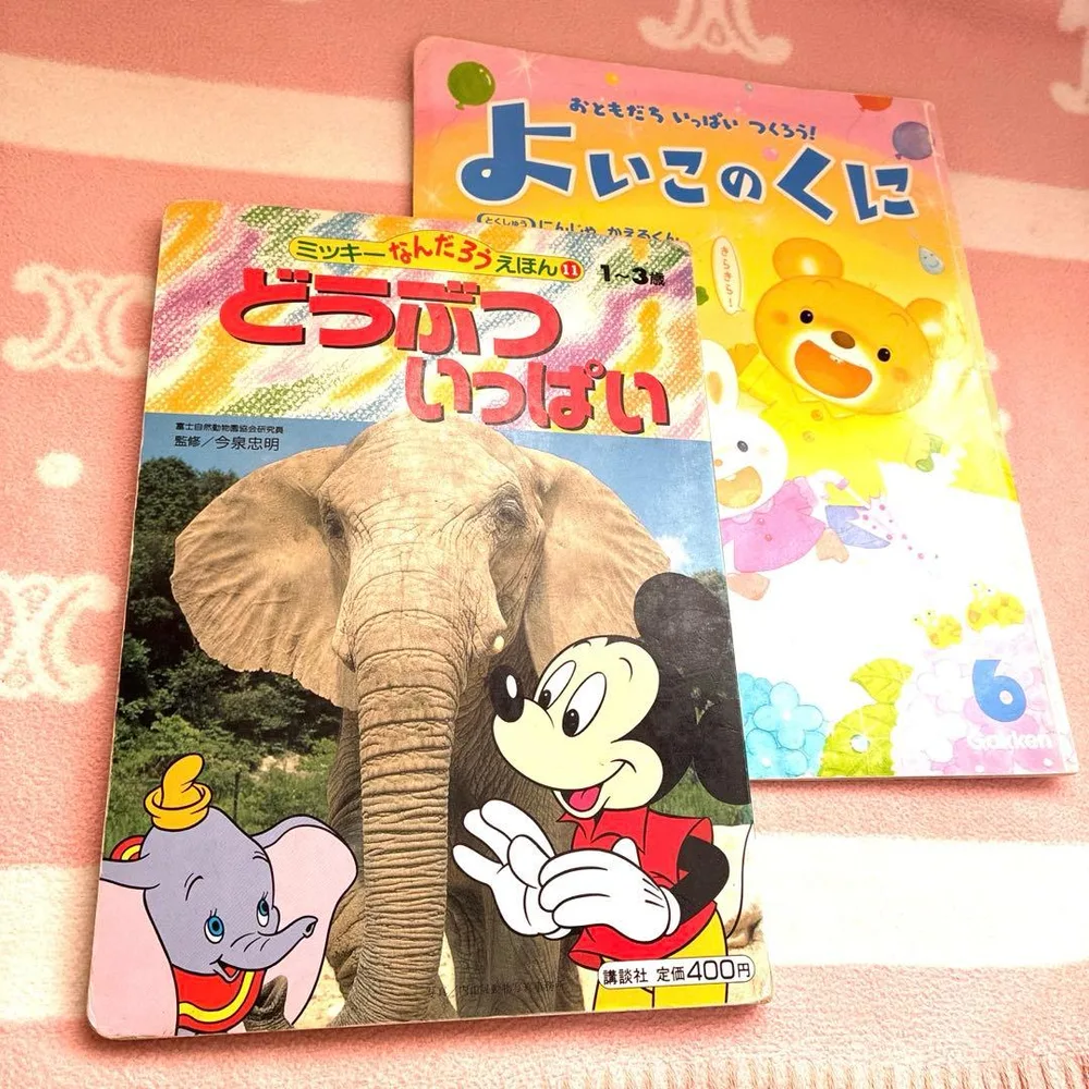 講談社 どうぶつがいっぱい ディズニー ミッキー えほん 昭和レトロ