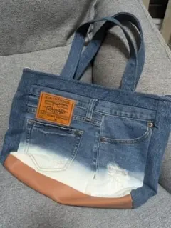 デニム トートバッグ グラデーション加工