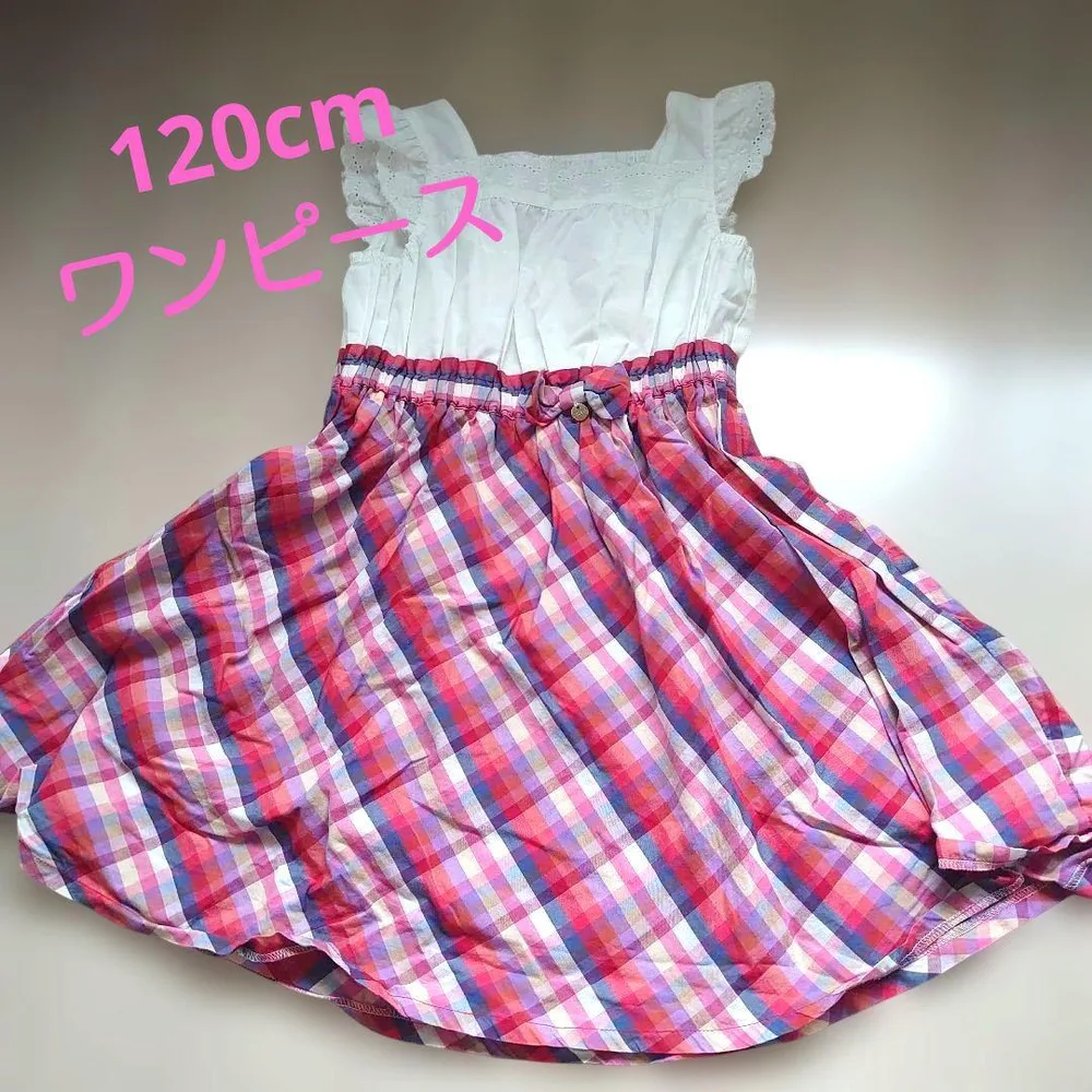 ノースリーブワンピース 120cm チェック柄