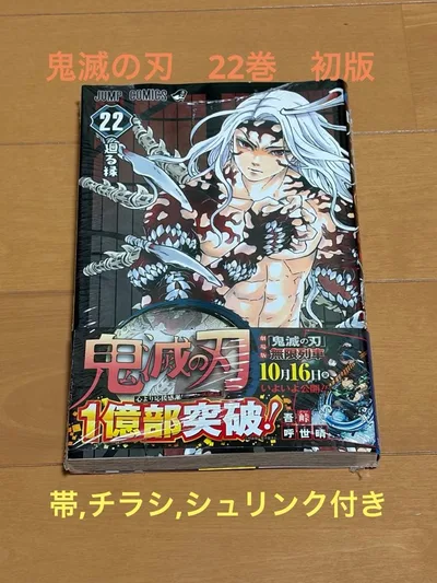 鬼滅の刃 22巻 初版 帯付き シュリンク付き 希少