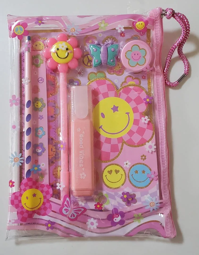 Hot Focus สติ๊กเกอร์ชุดเครื่องเขียน Smile Stationery เครื่องเขียน