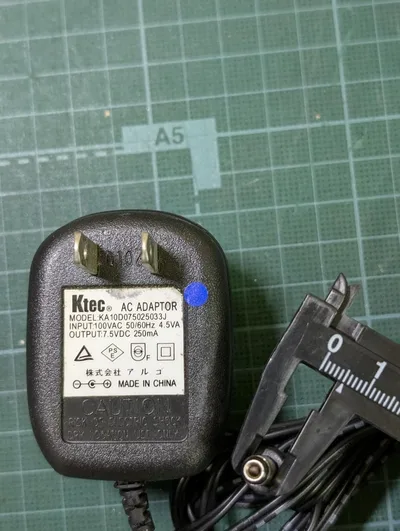 Ktec ACアダプター KA10D075025033J 7.5V 250mA