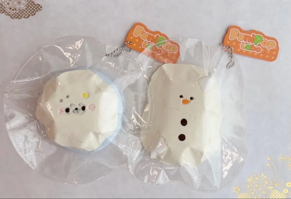 【Punipop Labo】あざらしプリン 雪だるま 乾燥チーズ感 ぼやぼや袋