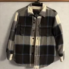 GAP KIDS チェック柄 ボアジャケット