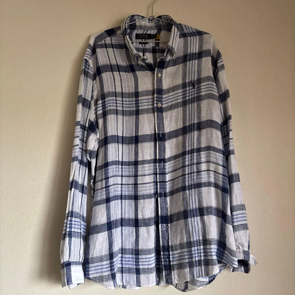 POLO RALPH LAUREN リネン チェックシャツ 長袖