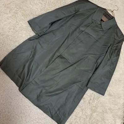 LANVIN Paris シルクコート グリーン R44-43 キレイめ 上品