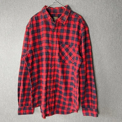 EDWIN チェック柄レッドネルシャツ Lサイズ 赤チェック L エドウィン