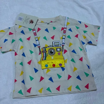 カメラ柄 Tシャツ 90cm