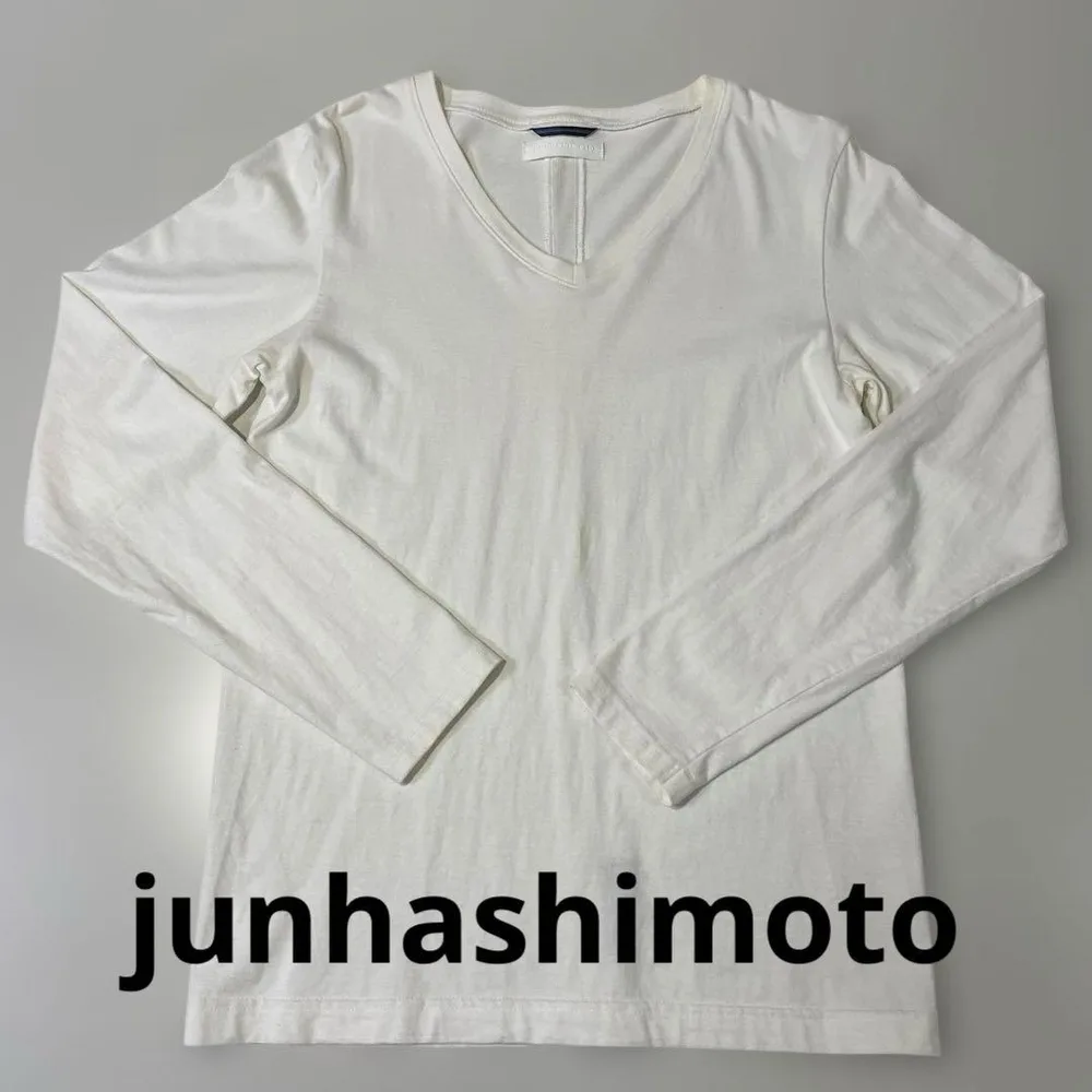 junhashimoto Vネック長袖カットソー 101SERIBUホワイト S