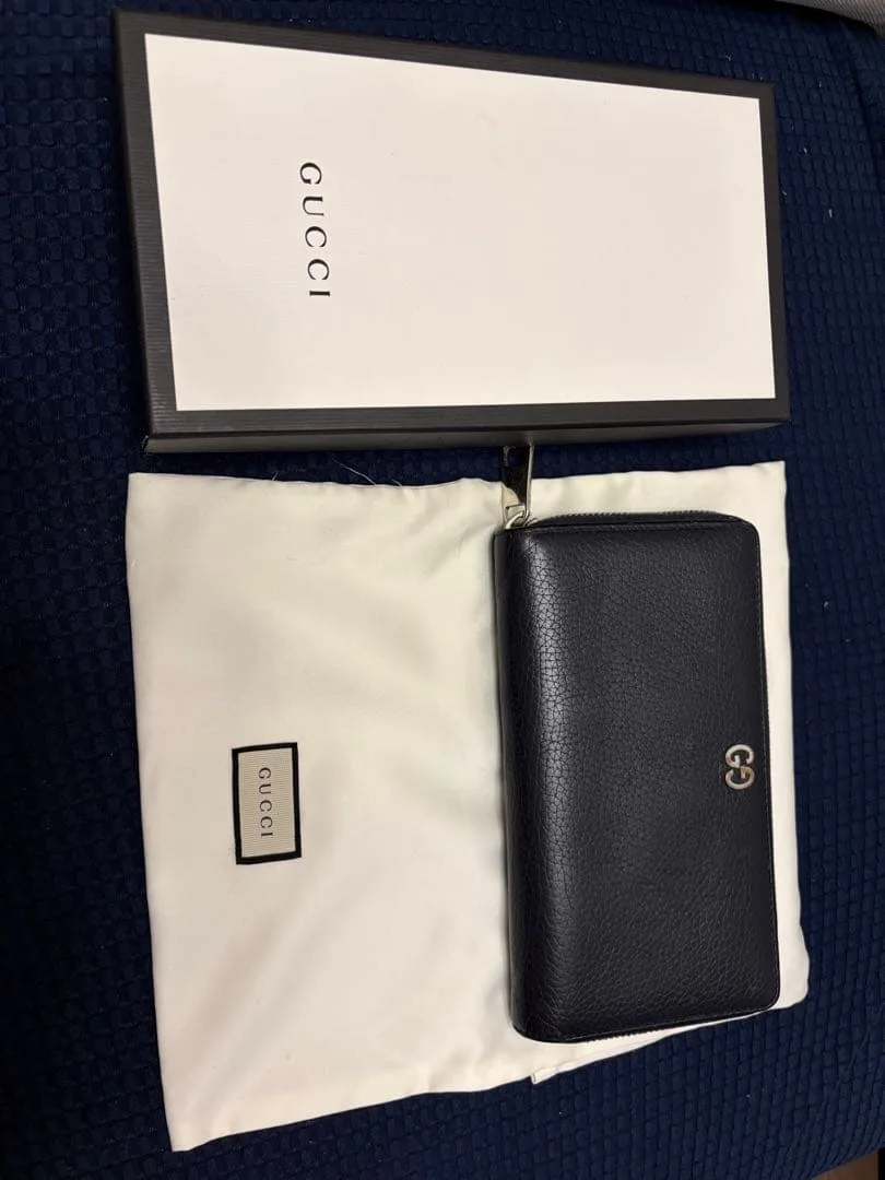 GUCCI 長財布 ラウンドファスナー ブラック
