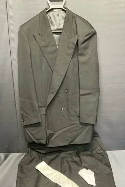 近鉄百貨店 ダブルスーツ 上下 セットアップ 礼服 ネクタイ付 黒
