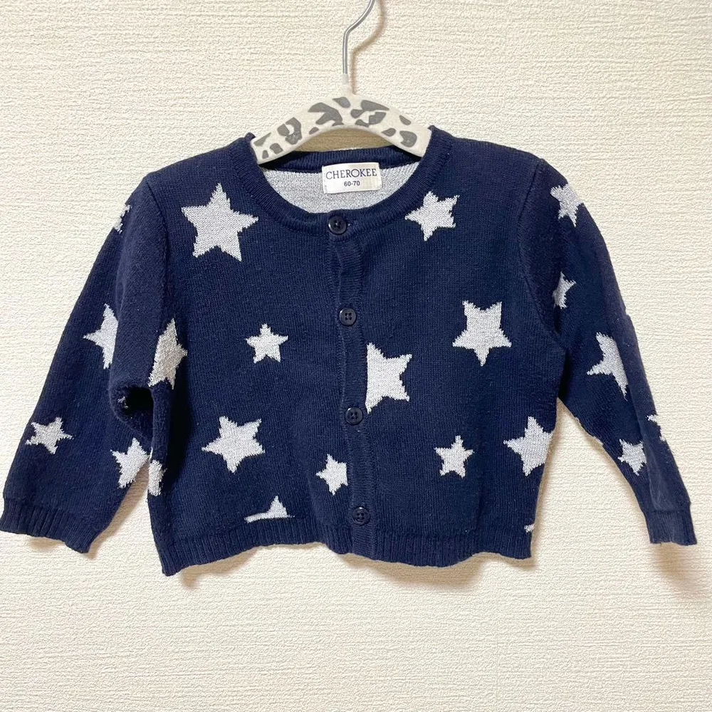 CHEROKEE ベビー カーディガン 星柄 60-70cm